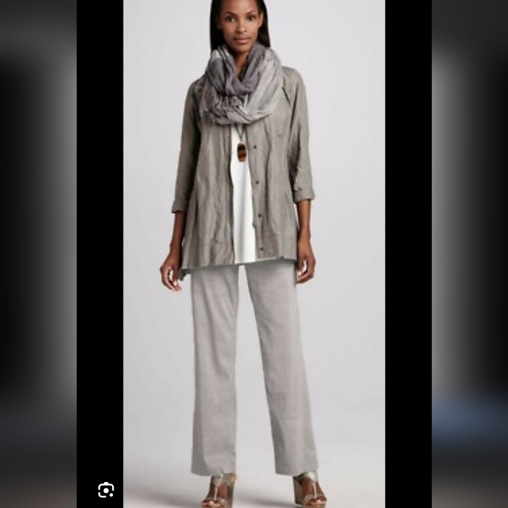 Eileen Fisher Wide-Leg Linen Blend Pants
